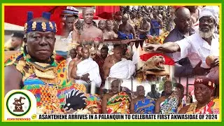 Beautiful: Asantehene Arrives In A Palanquin To Celebrate First Akwasidae Of 2024 As Bono Region....
