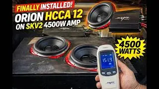 FINALLY DONE WITH AMP RACK AND INSTALLED THE 2 ORION HCCA 12'S IN THE. CUTLASS... HUGH MISTAKE