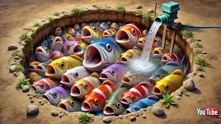 Catch fish using mini water pump fishing exciting II pp Creators II amazing fish 🐟🌴🎊part-30#fishing