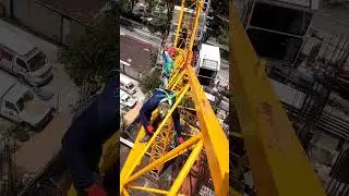 Tower Crane Lighting Installation #shortsvideo #shorts #towercrane #electrical #maintenance #reels