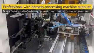 Automatic wire stripping crimping machine with connector housing insertion