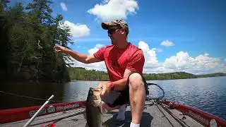 Bass fishing in the Adirondacks in upstate NY
