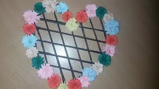 Beautiful heart-shaped wallpaper made by me/paper crafts and creative ideas and@Mycraftiscreative
