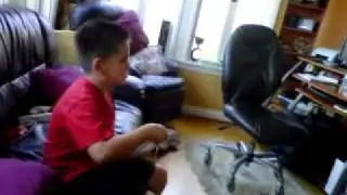 8-year-old kid RAGE QUITS Mario Kart