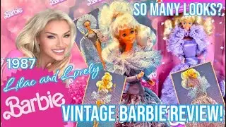 VINTAGE BARBIE REVIEW! LILAC AND LOVELY BARBIE! 80s SUPERSTAR ERA BARBIE DOLL REVIEW AND UNBOXING!
