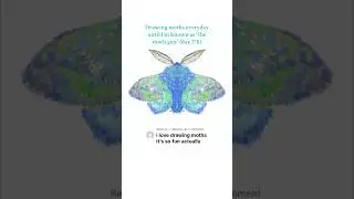 A blue moth for today 💙 #fyp #digitalart #drawing #moths