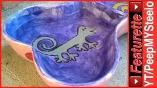Personalized Ceramic Dog Bowls With Custom Hand-Painted Design For Pet Food & Water