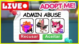 LIVE: ADMIN ABUSE ADOPT ME e OUTROS JOGOS