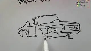 Простой урок рисования автомобиля на белой доске для начинающих | Магия маркерного искусства