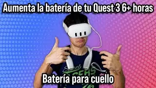 Aumenta la bater&iacute;a de tu Quest 3 6+ horas - Meta Quest 3 Bater&iacute;a para cuello de 10,000mAh