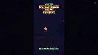 Supermoon Rising in Horizon on 01 August 2023 #supermoon #supermoon2023 #moon #youtubeshorts #shorts