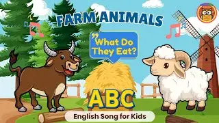 ABC Farm Animals - What Do They Eat? | English Song for Kids - HappyZoo Tunes