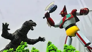 Getter 1 vs Godzilla (Mechasaurus Gojira) | Getter Robo + Godzilla Stop Motion | LJPL Animation