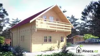 🏡  Dřevěný dům LANGON 107m² (8,7x6) 66mm | Pineca.cz