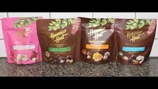 Hawaiian Host Macadamias: Strawberries & Cream, Kona Coffee, Honey & Toasted Coconut Review
