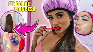 UM DIA DE PRINCESA COMIGO (ALONGAMENTO DE UNHA, CABELO, MAQUIAGEM)
