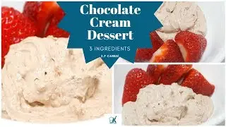 Fruit Dip- Creamy Chocolate Dessert | Low Carb / Keto diet friendly