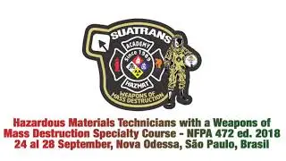 WMD Technician Course, NFPA 472 - Nova Odessa, S&atilde;o Paulo, Brasil, Septiembre 2018