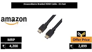 AmazonBasics Braided HDMI Cable   15 Feet