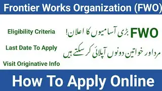 High-Paying💰 | FWO Jobs 2023 Revealed | By Daily Jang News | How TO Apply Online | Originative Info