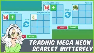 ADOPT ME TRADING MEGA NEON SCARLET BUTTERFLY 🤩 Adopt Me Trading Mega Pets