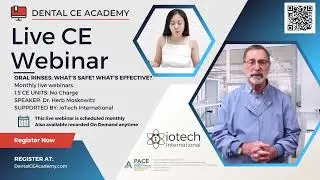 Free Dental CE Webinar hosted by Dental CE Academy. 