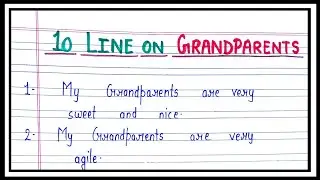 10 lines on Grandparents | Essay on Grandparents | Grandparents par niband ||