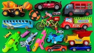 The Dog Ran Under the Moving Wheels of the Toy Bicycle