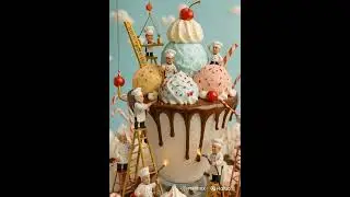 🎥 Mini Ice Cream Architects 🍦👷&zwj;♂️ #CuteDesserts #foodart