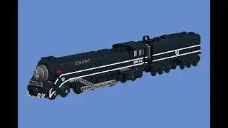 How To Build A Lego 4-8-4 GS-4 Northern Streamlined Steam Locomotive (Excursion Black) 3/3🇺🇲