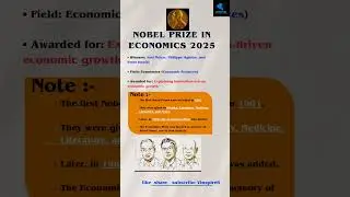 Nobel Prize in Economics 2025 | Joel Mokyr, Philippe Aghion & Peter Howitt | #vinspire6