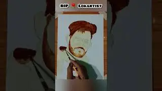 Lokartist 😥 Painting with coffee ☕ #shorts #lokartist #painting #viralshorts #viral #satistying