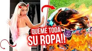 LO CORRÍ DE LA CASA Y QUEMÉ TODA SU ROPA!!😈🔥 CRUEL VENGANZA!  | Katie Angel