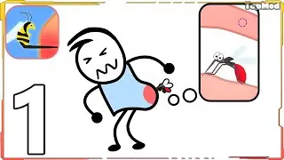 Help Me Tricky Story Gameplay Walkthrough Part 1 Level 1-19 Funny Stickman Puzzle (Android,iOS)