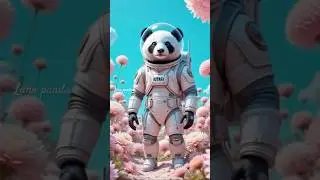 Just a panda&hellip; floating through dreams and flower #shortvideo #cute #panda #astronaut #shorts #ai