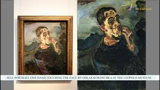 Self Portrait One hand touching the face by Oscar Kokoschka at the Leopold Museum