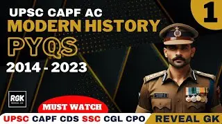 CAPF Modern History PYQ's | Part 1 | 2014 - 2023 | CAPF | CDS | NDA