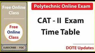 DOTE Updates | Polytechnic Online Exam (CAT 2) Timetable Updates | Diploma in Tamil | Board Exam