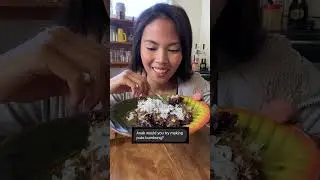 Purple sticky rice dessert (Puto Bumbong)