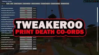 Minecraft Tweakeroo Tutorial Print Death Coordinates Automatically!
