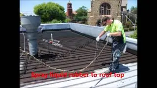 Melbourne Liquid Rubber Spray applied Waterproofing Membrane System of Metal Clip Lock Rooftop