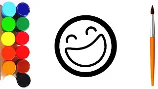 HOW TO DRAW SMILE EMOJI FOR KIDS | DRAWING, PAINTING AND COLORING #drawingforkids #artforkids #draw
