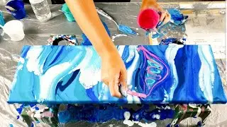 Jellyfish Swipe ~ Controlled Swipe Technique / Acrylic Pouring / Fluid Art / Florida Artist