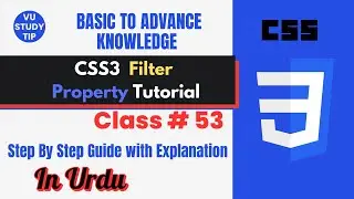 css3 filter property|class 53|how to use css3 filter property|complete guide in urdu| @vustudy4121