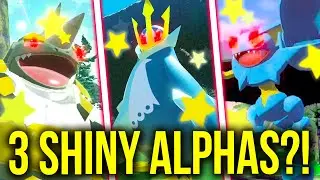 LIVE!! 3 SHINY ALPHAS?! EMPOLEON, GLISCOR & RHYPERIOR IN POKEMON LEGENDS ARCEUS (No Charm/Outbreak)