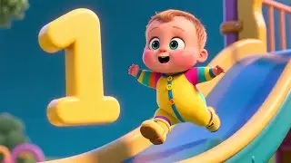 Slide Time 123 w Baby 🛝🎵 Fun Counting Song | Learn Numbers and Play with Toddlers