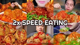Super Spicy Indonesian Meatball Bakso Mukbang | ASMR 2x Speed Eating Show 