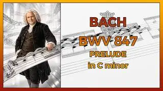 🔥 3D music animation 🔥 Bach's Well Tempered Prelude, BWV 847 🍴