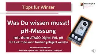 Tipps für Winzer - Was Du wissen musst! pH-Messung mit dem ATAGO Digital pH-Meter
