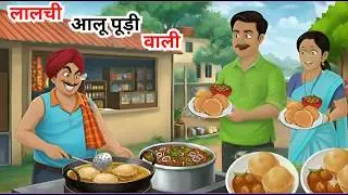 Greedy Potato Puri Seller | Lalchi Allu Puri Wala | Hindi Story | Moral Story |